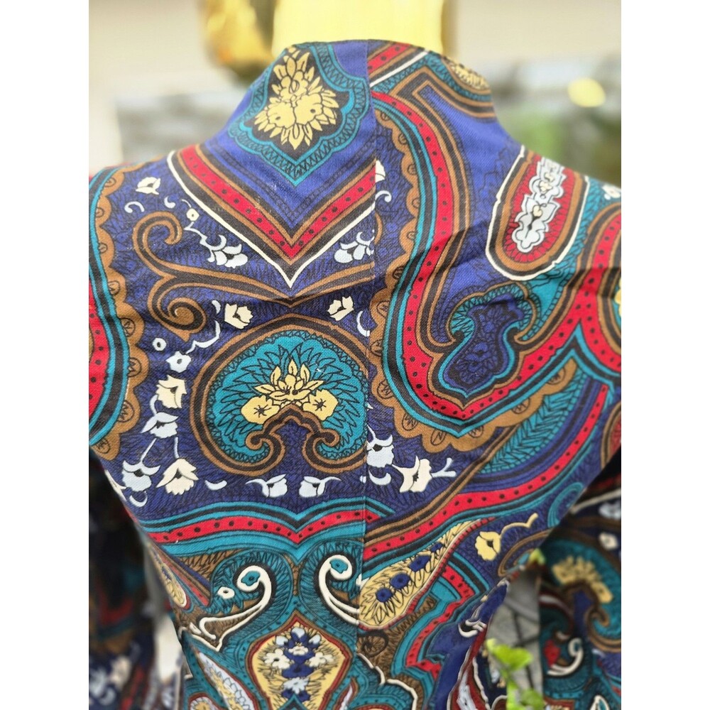 Vtg François Viannay Paris Anastasia Blouse Women’s 36 (S) 100% Wool Paisley - Picture 5 of 12